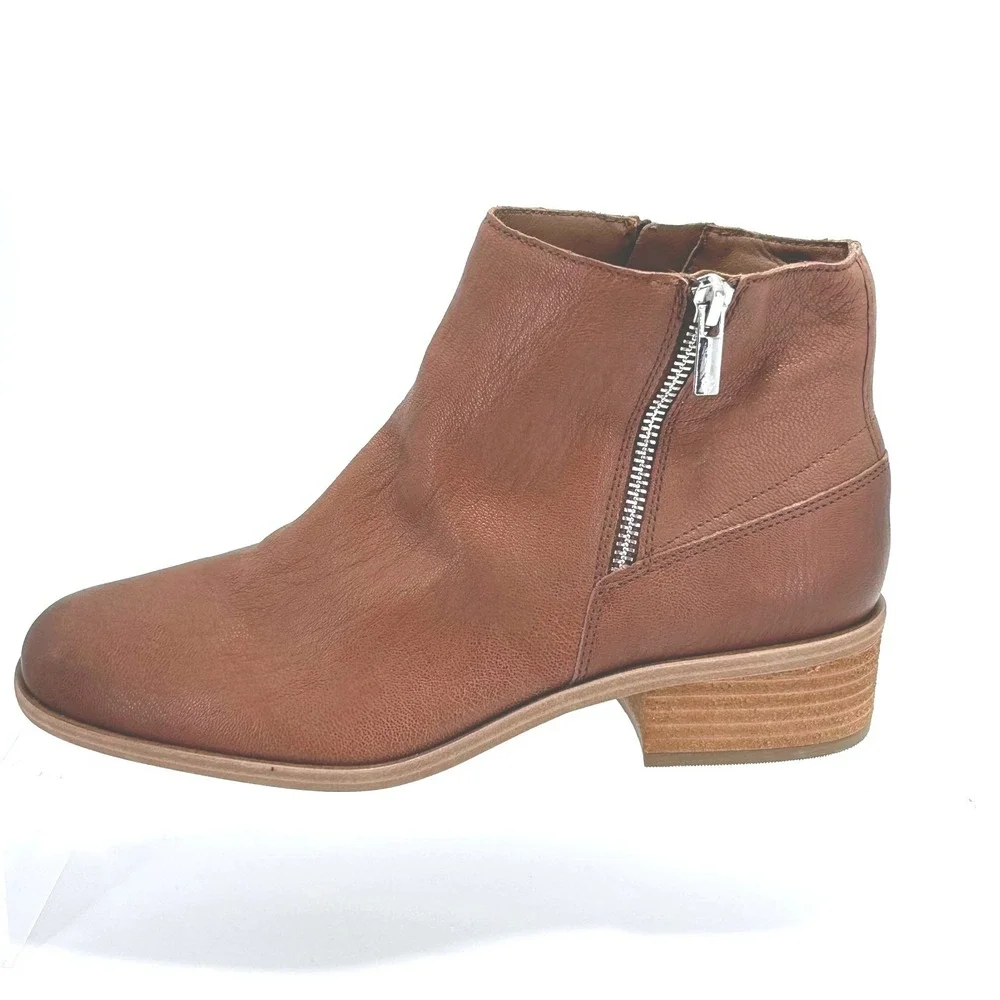 Lucky Brand Size 9‎ Brown Leather Ankle Booties Boots Baelee NEW Women's $139
